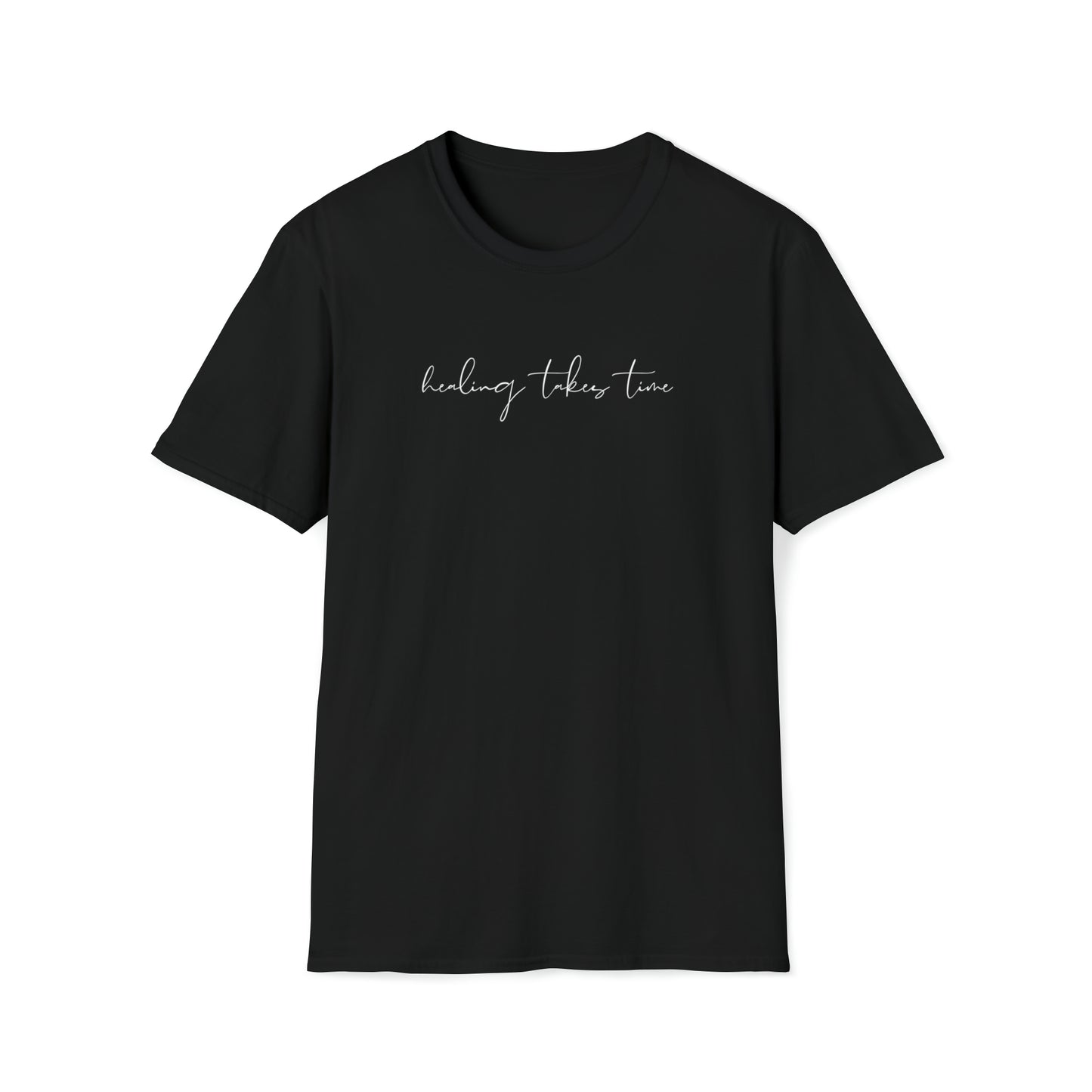 Front print "healing takes time" black