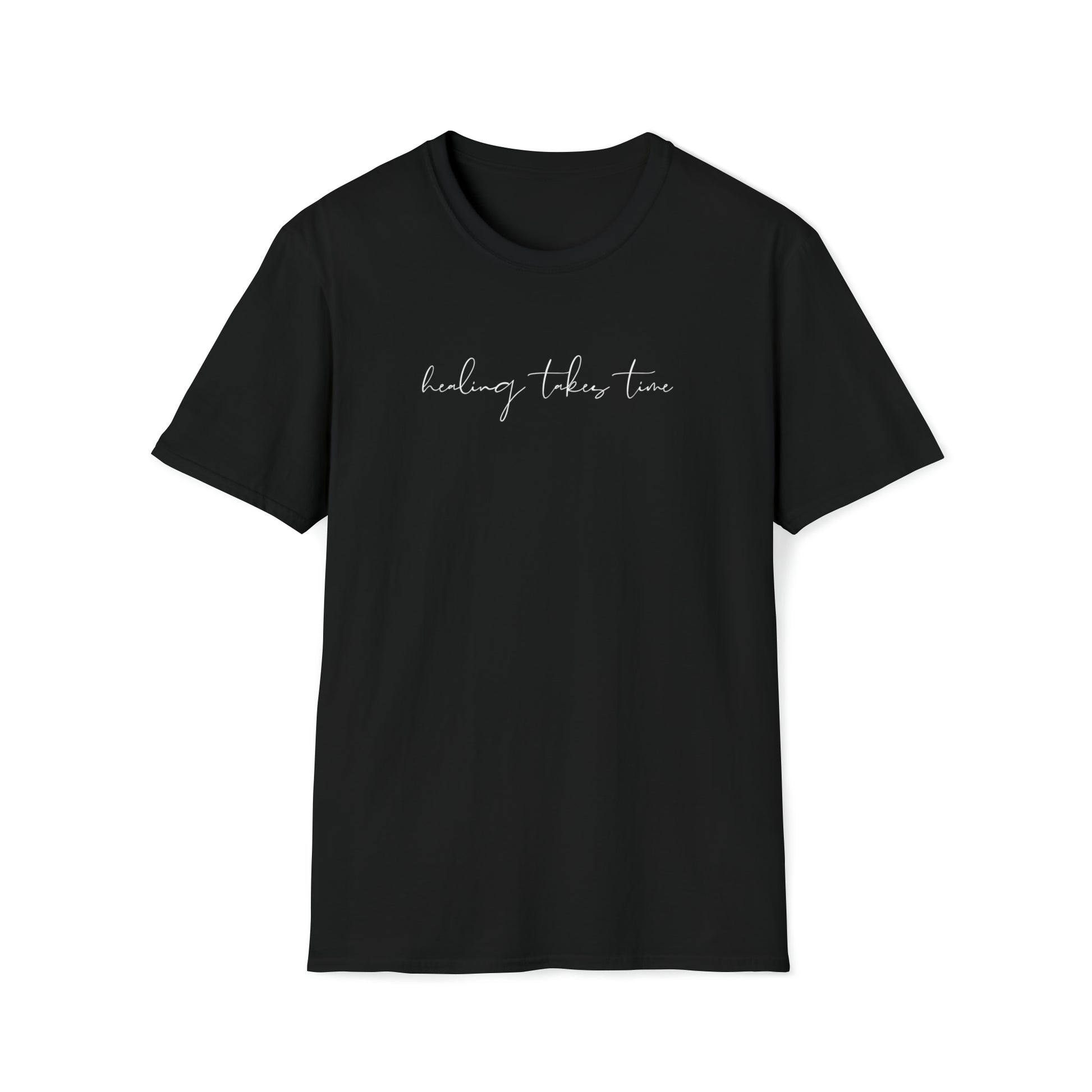 Front print "healing takes time" black