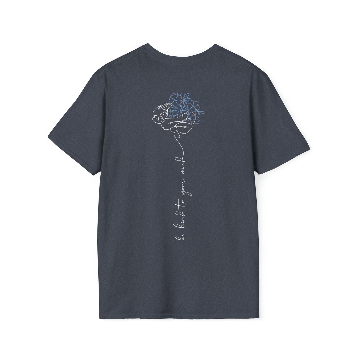 Back Print "Be Kind To Your Mind" Heather Navy