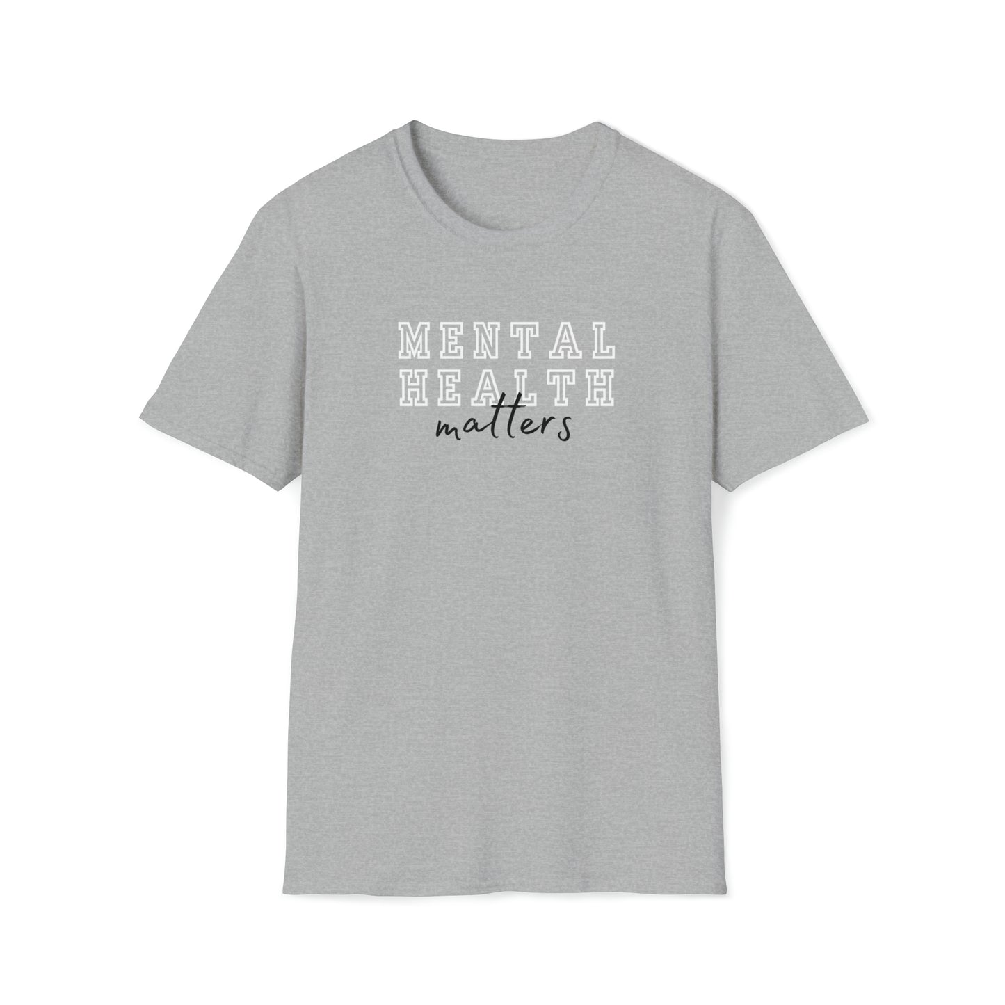 Sports Grey "Mental Health Matters" T Shirt