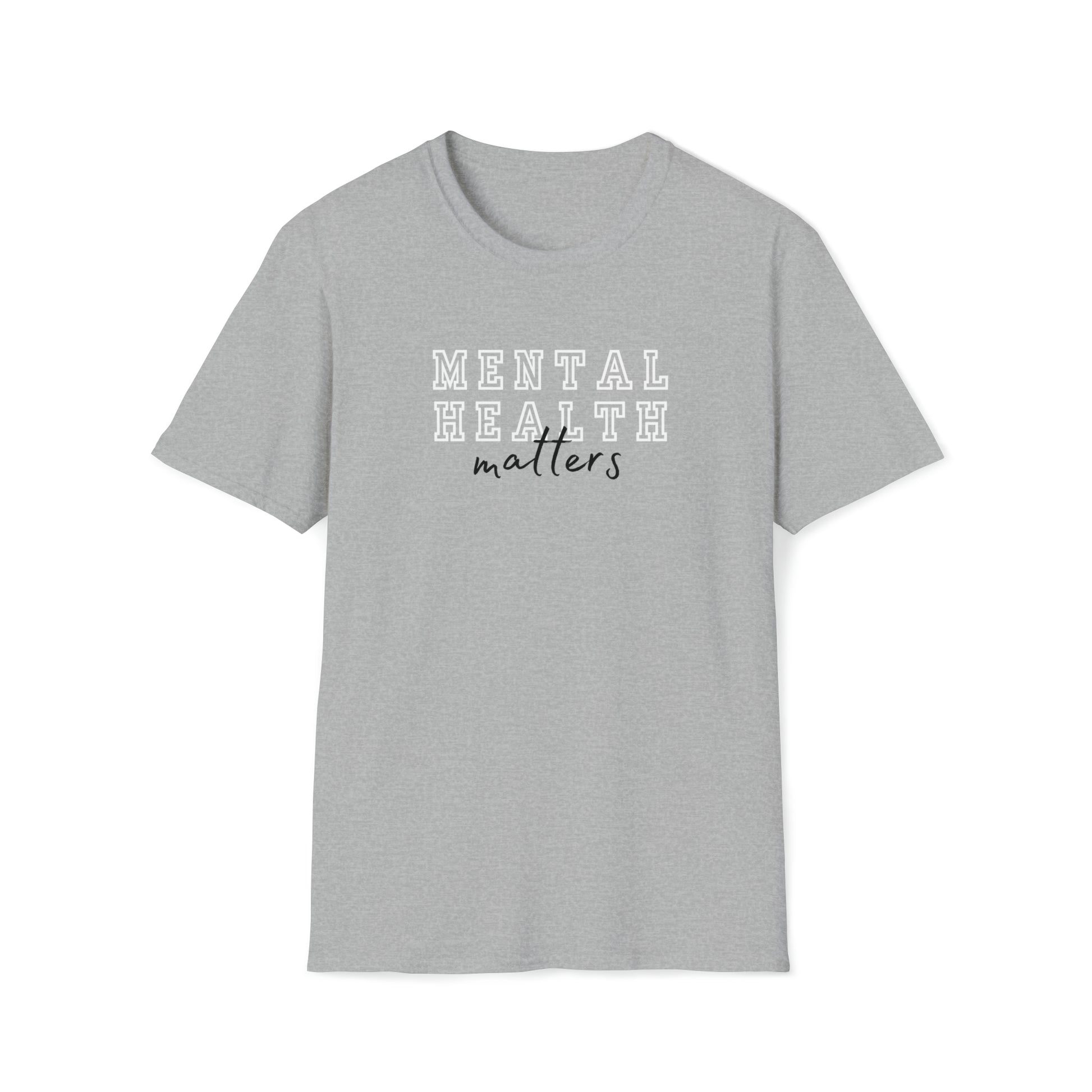 Sports Grey "Mental Health Matters" T Shirt