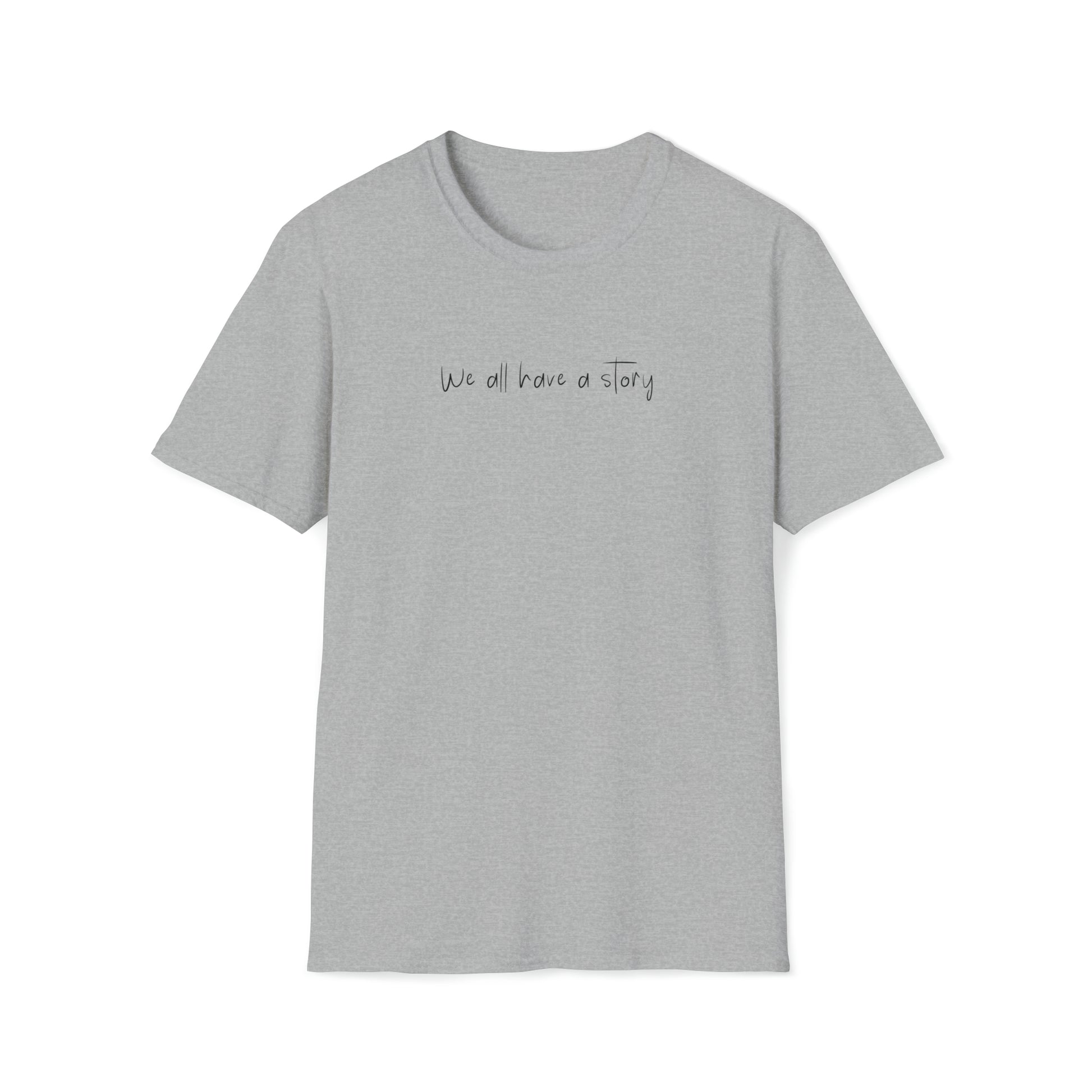 Sports Grey "We All Have A Story" T Shirt